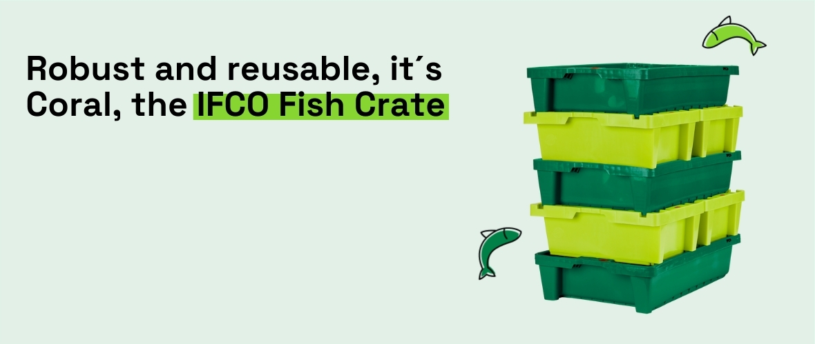 coral reusable fish crate